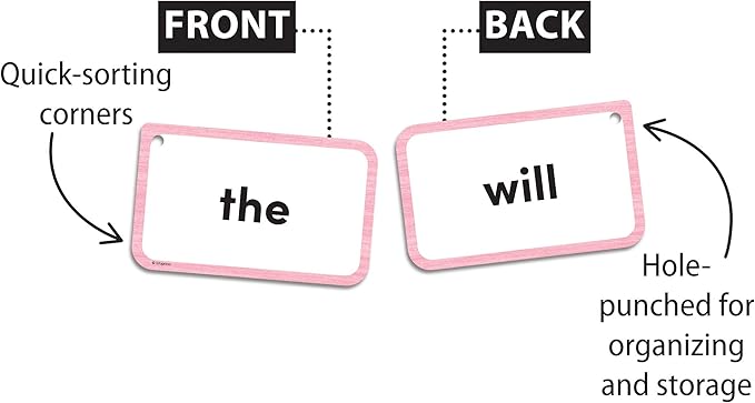 Teacher Created Resources Sight Words Flash Cards - Level A (EP62037), 3-1/8" x 5-1/8"