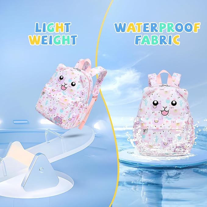 SUN EIGHT Toddler Backpack for Boys & Girls - Lightweight Kids Backpack for Preschool,Kindergarten & Travel,Cute Animal Design,Durable Small School Bag for Daycare (Ages 2-5)