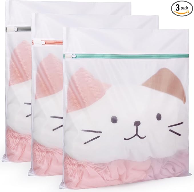 Tenn Well 3PCS Mesh Laundry Bags, 20 x 23 Inches Large Lingerie Bags for Washing Delicates, Garments, Bath Towels, Dirty Clothes, Socks, Toys, Travel