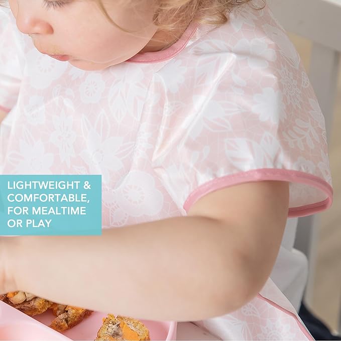 Bumkins Bibs - Toddler Bibs, Waterproof, Large for 1-3 Years, Short Sleeve