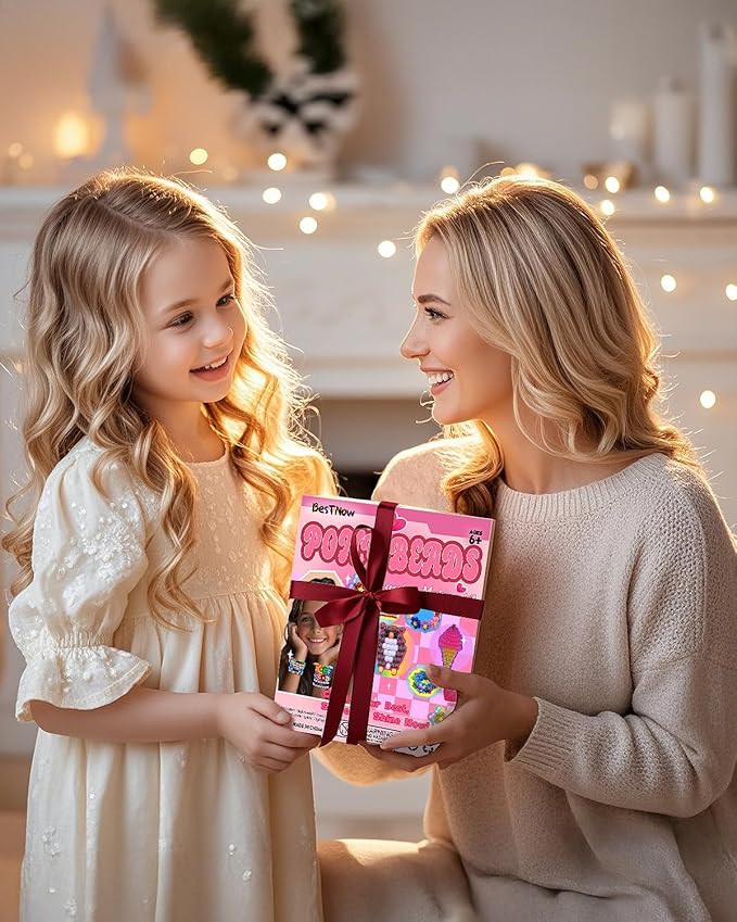 BestNow Kandi Beads Bracelet Making Kit Beads for Pony Beads Polymer Clay Beads 2 Types of Letter Beads 13 Types of Charm Beads for Jewelry Making DIY Arts and Crafts Gifts Toys for Girls Age 6-12