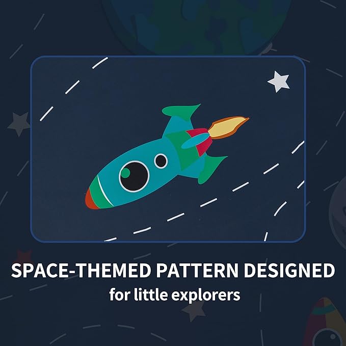 Kids Space Themed Blackout Curtains - 2 Panels, Each W52×L72, 100% Blackout, Perfect for Bedroom and Nursery, Energy Saving with Vibrant Cosmos Patterns