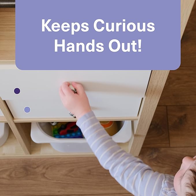 MATANA 20 Pack Magnetic Cabinet Locks Baby Proofing (20 Locks + 4 Keys) Adhesive Easy Installation, No Drilling Child Proof Cabinet Locks Magnetic Drawer Locks