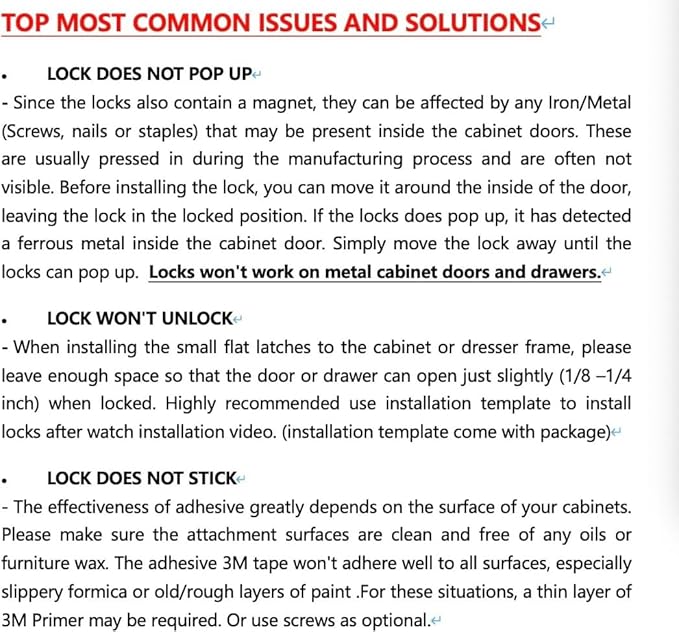 Vmaisi Adhesive Magnetic Locks for Cabinets & Drawers (10 Locks and 2 Keys)