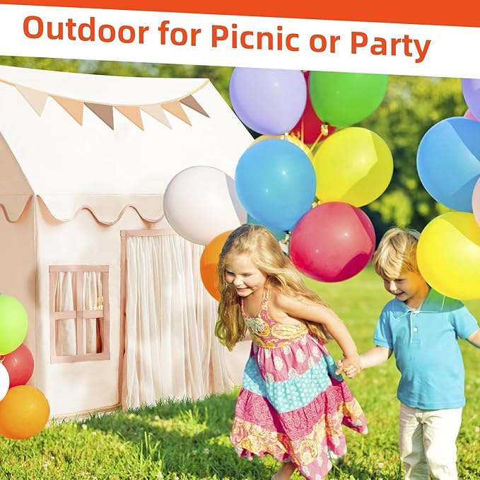 Playhouse Play Tent for Kids-Portable with Padded Mat, Star Lights, Carry Bag, Play Tent Indoor & Outdoor, Washable Kids Play House for Toddler