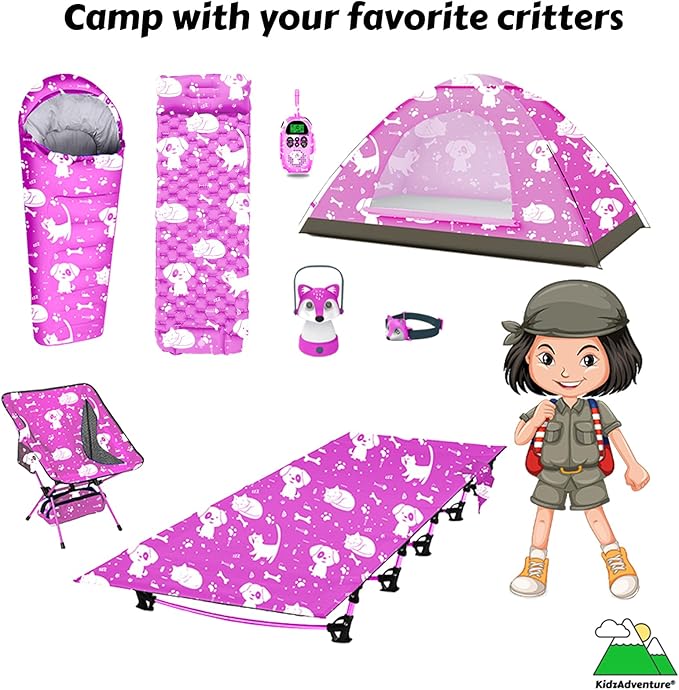 KidzAdventure 2 in 1 Indoor/Outdoor Tent for Kids, Small 1 or 2 Toddler/Kids Tent, Backpacking, Lightweight and Easy Pop up, Ideal for Backyard, Outside Camping, or Play Fort