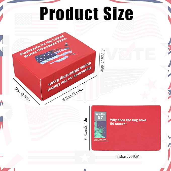 US Citizenship Test Study Guide 2025,US Citizenship Flash Cards 2025 for The United States Citizen Exam,100 Uscis Questions Answers Flashcards,Tarjetas para La Ciudadania De Las 100 Preguntas