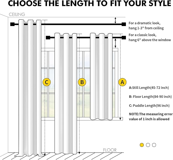 MIULEE Pure White Curtains for Bedroom Living Room 84 Inches Long 2 Panels, Thermal Insulated Room Darkening Drapes Grommet Top Solid Color Window Treatments W40 x L84 Inch
