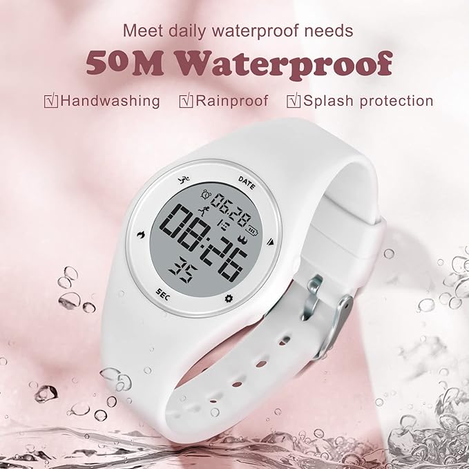 Kids Watches for Girls Boys Digital Sport Watch with Step Counter Pedometer Vibration Alarm Clock, No App Waterproof Fitness Tracker Kids Watch Boys Girls Teens Students Ages 5-16