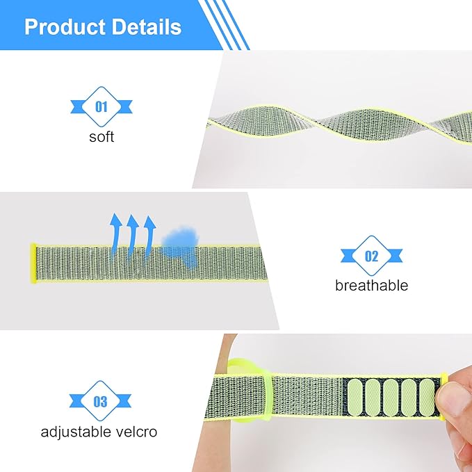 Kids Wristband Compatible with Apple AirTag, Protective Case for Air Tag GPS Tracker Holder with Nylon Bracelet, Adjustable Anti Lost Watch Band for Toddler Child Elder(Yellow)