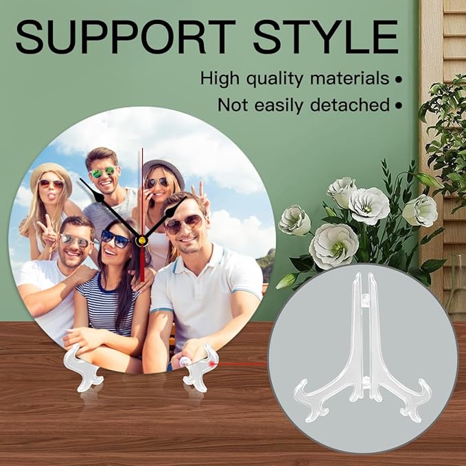 Generic Custom Clocks for Walls Personalized Clocks with Picture Customize Gifts for Kitchen Bathroom Home Wedding Friend Family Lover, 10inch-25cm