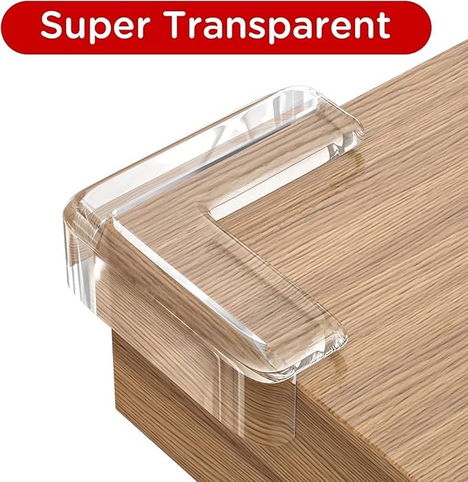 Clear Corner Protectors,Corner Protector Baby Proofing 32.8ft(10M) with 4 Corners,Furniture Corner Guard & Edge Safety Bumpers,Soft Edge Protector with Strong Adhesive