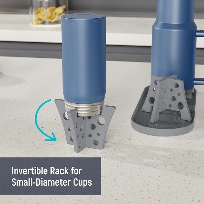 NiHome Silicone Water Bottle Drying Racks Set of 3 with Drip Tray,Cheese Style for Faster Drying,Bottle Dryer Racks Fit for Stanley YETI Cups Owala Sports Bottle Baby Bottle Thermoses Mugs