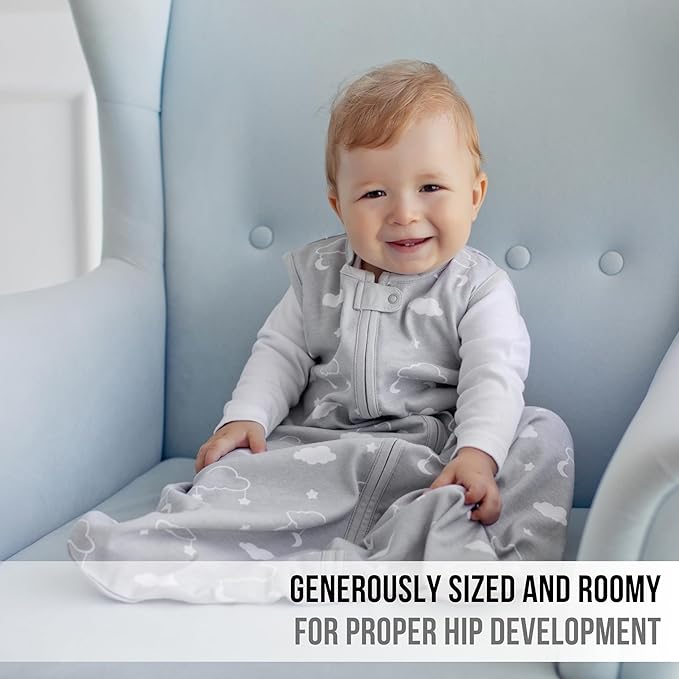 Mama Cheetah Baby Sleep Sack 2.5 TOG, Organic Cotton Baby Wearable Blanket with Two-Way Zipper, Swaddle Transition Baby Sleeping Bag for Newborn Infant Toddler Boy Girl, 0-6 Months