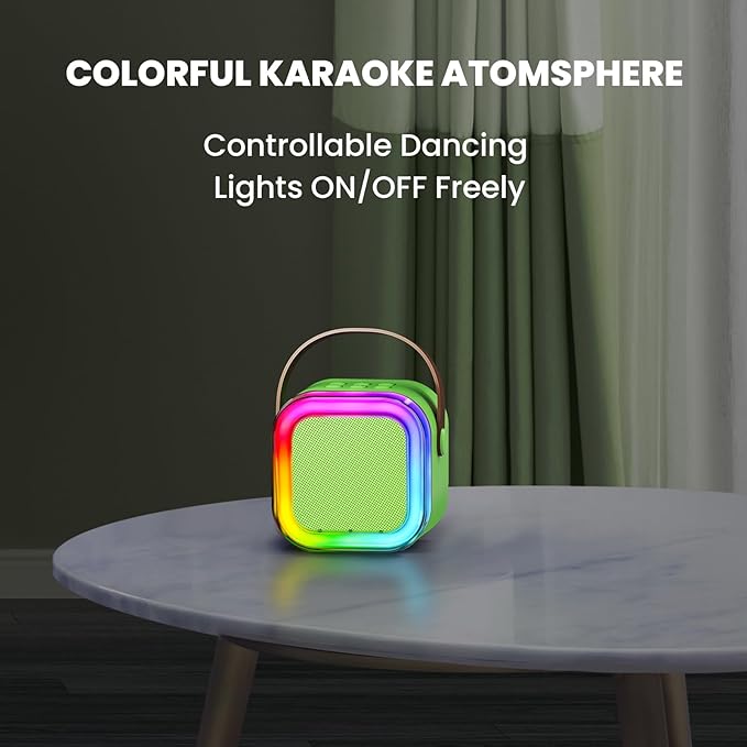 IROO Mini Karaoke Machine for Kids, 2025 TOP Toys Birthday Gifts Ideas for Girls Ages 4, 5, 6, 7, 8, 9, 10, 12+ Years Old, Portable MP3 Player with 2 Wireless Mics for Party