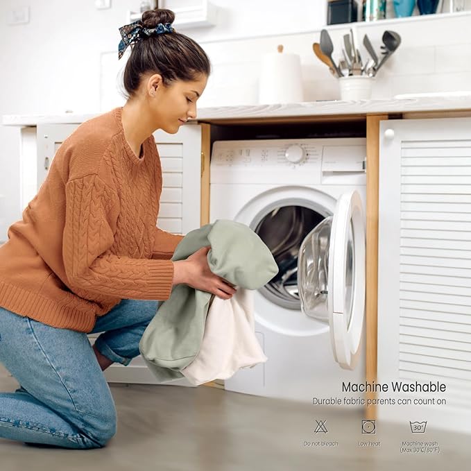 Baby Lounger Cover: Skin-Friendly & Breathable Slipcover for Lounging & Playtime - Snug Fit & Zipper-Free for Safty Daily Homeuse - Must Have for New Parents