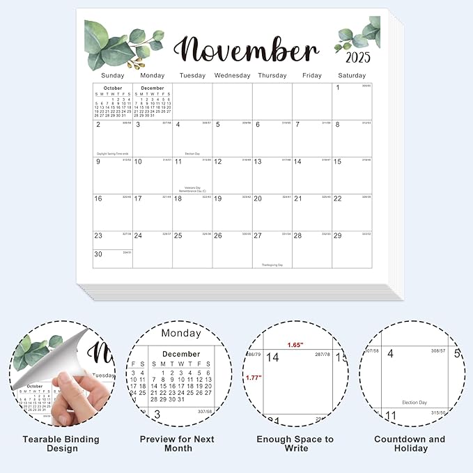 2025-2026 Magnetic Fridge Calendar 18 Monthly Magnetic Calendar for Refrigerator 2025-2026 Wall Calendar Planner Runs from June 2025 Until November 2026 Easy Organizing Markers Tearable (Nature)
