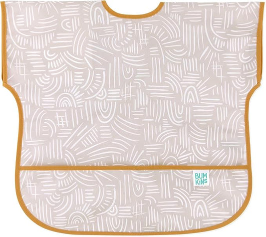 Bumkins Bibs - Toddler Bibs, Waterproof, Large for 1-3 Years, Short Sleeve