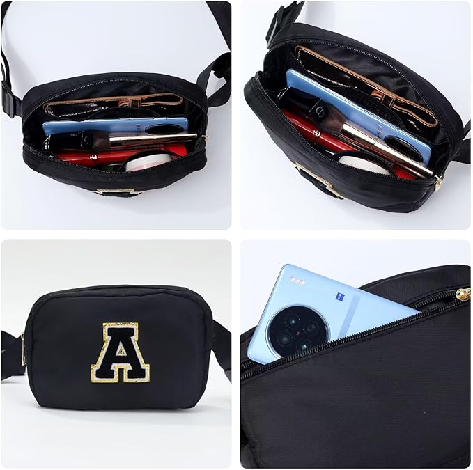 YOOLIFE Fanny Packs - Crossbody Bags for Women, Black, Small