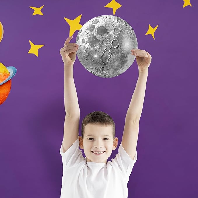 Glow in The Dark Sun for Ceiling, Luminous Planet Wall Sticker, Kids Bedroom Wall Decal, Sticky Fluorescence Sun, Gift for Boys and Girls (Green)