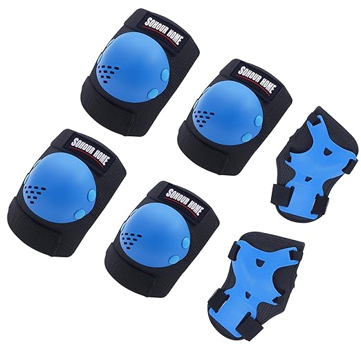 Youth/Kids Knee Pads Elbow Pads Wrist Guards Protective Gear Set for 3-15 Years Child Roller Skates, Skateboard, Cycling, Inline Skating, BMX Bike, Balance Bike, Scooter Riding and Other Outdoor Sports