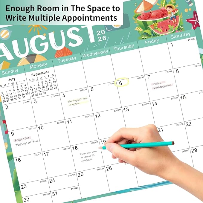 2026 Magnetic Fridge Calendar 18 Monthly Magnetic Calendar for Refrigerator 2026 Wall Calendar Planner Runs from January 2026 Until June 2027 Easy Organizing Markers Tearable (Festive)