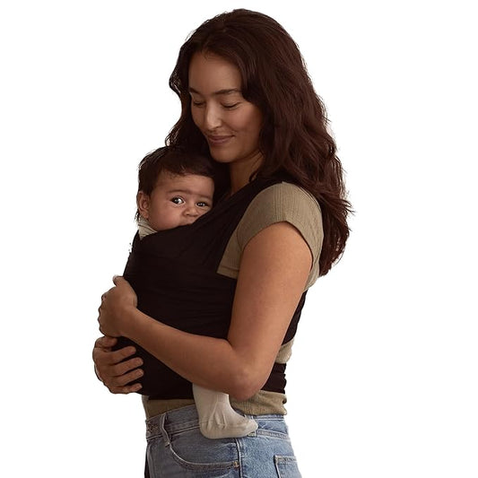 Solly Baby Wrap, Buttery-Soft Baby Carrier Newborn to Toddler 8-25 Lbs., Lightweight & Hands-Free Infant Sling Wrap, Breathable Summer Carrier, Baby Wearing & Postpartum Essential, New Mom Gift, Black