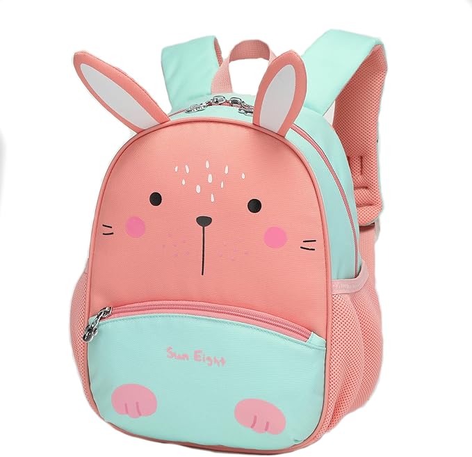 SUN EIGHT Cute Toddler Backpack Toddler Bag 3D Cartoon Mini Travel Bag for Baby Girl Boy 2-6 Years