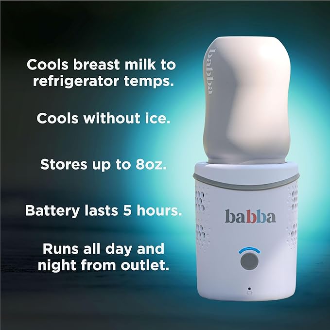 Babba Baby Bottle Cooler and Warmer - Both refrigerates and Fast Warming, Breast Milk Storage, Travel-Friendly and Portable, Smart app-Control, Perfect Temperature