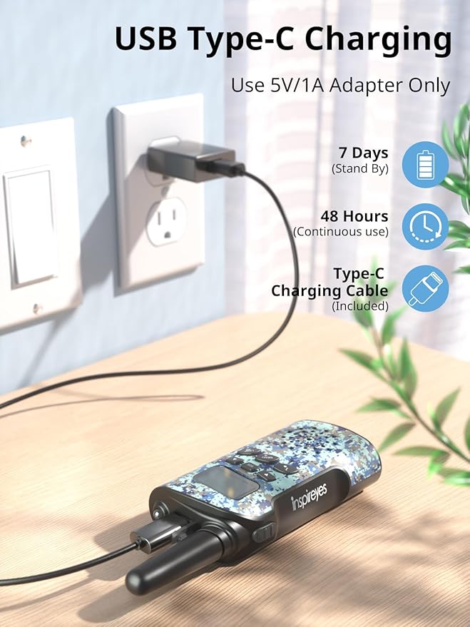 Walkie Talkies for Kids Rechargeable,Toys for Boys and Girls Ages 3-12, 3 Pack Long Range 2-Way Radios, Birthday Gifts,Christmas Stockings, Outdoor Play, Family Games, Hiking Camping Gear