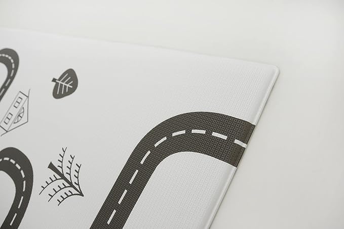 Baby Care Play Mat (Medium, Nordic Trails - Tribal) 73’’ x 49’’ Original One-Piece Reversible Rollable Waterproof Firm PVC Play Mat for Infants, Babies, Toddler, and Kids