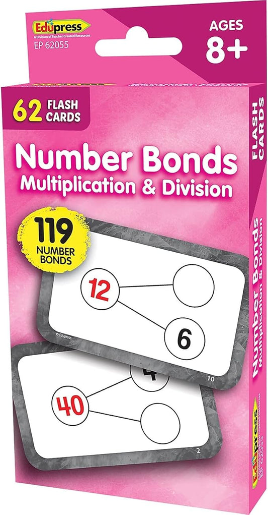 Teacher Created Resources Number Bonds Flash Cards - Multiplication & Division (EP62055) 3-1/8" x 5-1/8"