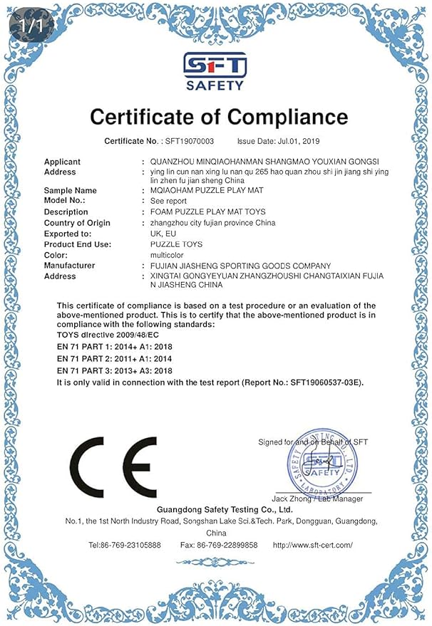 MQIAOHAM® 18 Pieces + 18 Edges Puzzle Play Mats, Soft Baby Play Mat, Kids Interlocking Foam Floor Tiles, Toddlers Carpet Playmats XZ301018-101104