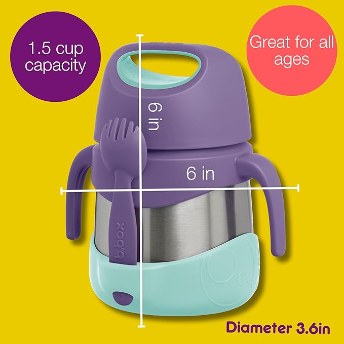 B.box Lilac Pop Insulated Food Jar, 1 EA