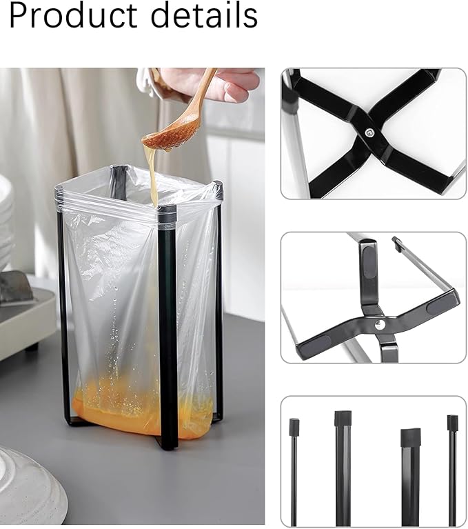 Kitchen Stand Holder, Plastic Bag Drying Rack, Multifunctional Countertop Cups Bottles Drying Rack for Plastic Bags, Bottles and Cups, Shelf Trash Bag