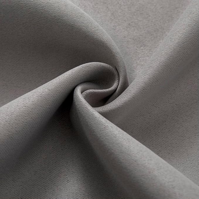 Joydeco Blackout Curtains 84 Inch Length 2 Panels Set, Thermal Insulated Black Out Curtains for Bedroom, Room Darkening Drapes for Living Room Window (W37 x L84 Inch, Light Grey)
