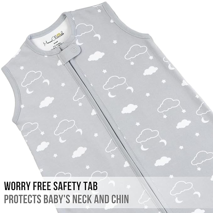 Mama Cheetah Baby Sleep Sack 0.5 TOG, Organic Cotton Baby Wearable Blanket with Two-Way Zipper, Swaddle Transition Baby Sleeping Bag for Newborn Infant Toddler Boy Girl, 18-24 Months