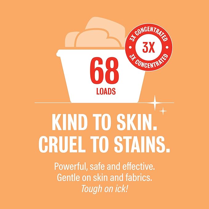 Rebel Green Organic Baby Laundry Detergent - Natural Laundry Soap - Liquid Laundry Detergent - Gentle Laundry Detergent - Chamomile & Orange Blossom Scent - (68 Load Bottles, 2 Pack)