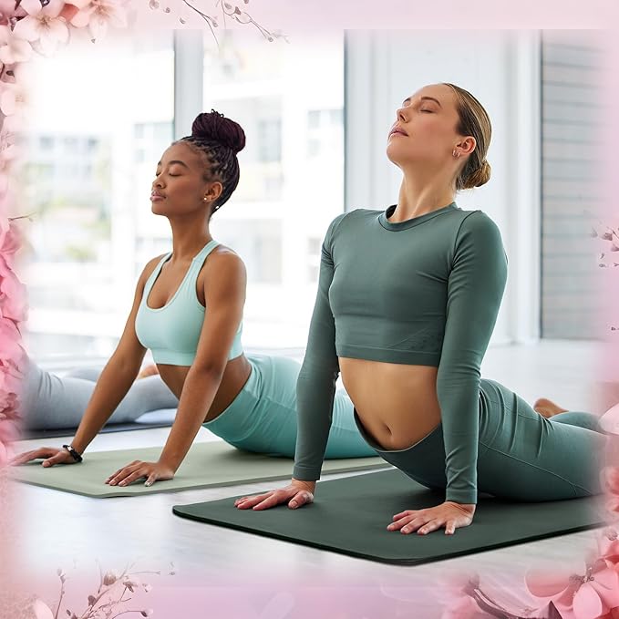 Timgle 6 Pcs 10mm Thick Yoga Mat Bulk, 68 x 24 Inches, Anti-Slip Tear-Resistant Exercise Mat for Adult Fitness, Stretching, Workout and Studio