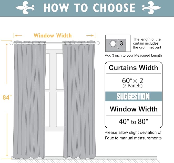 ChrisDowa 100% Blackout Curtains 84 inch Long for Bedroom with Black Liner, Extra Wide 2 Thick Layers Total Blackout Thermal Insulated Grommet Window Curtains 2 Panels Set (Beige, 60 x 84 Inch)