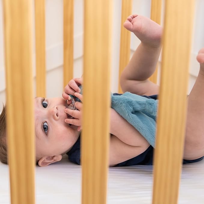 Bella Tunno Bubbi Buddy – Soft, Plush Lovey Pacifier Holder for Baby Pacifiers to Soothe, Comfort, and Bring Baby Teething Relief, Colorful Animal-Themed Baby Lovey (Monkey)