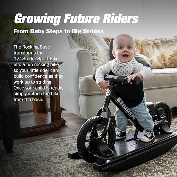 Strider 12” - Helps Teach Baby How to Ride a Balance Bicycle - for Kids 6 Months to 4 Years - Easy Assembly & Adjustments