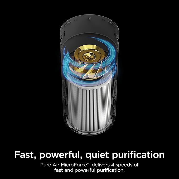 Shark Air Purifier for Home Large Room, Clean Sense Technology, HEPA Air Filter, 1000 Sq Ft, Kitchen, Filters Smoke, Captures 99.98% of Particles, Pet Dander, Pollutants, Dust, Allergens, HP201