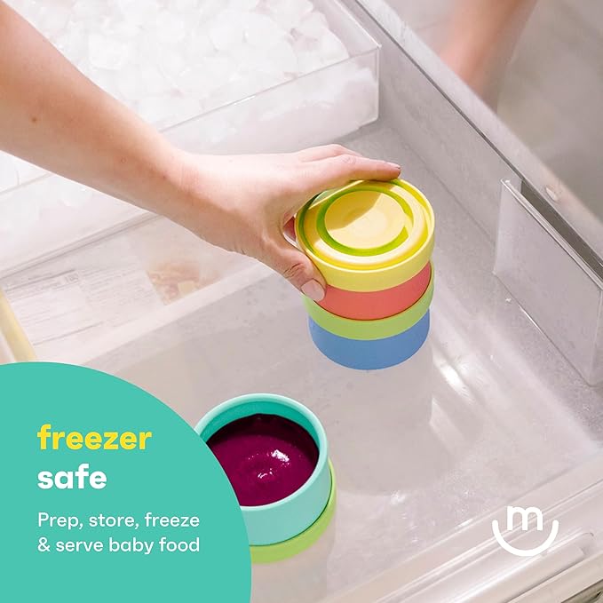 morepeas The Everything Snack Bowl - All-in-One Baby, Toddler & Kid Food Container - Travel Essential with Spill Proof Lid & Suction Base - Blueberry
