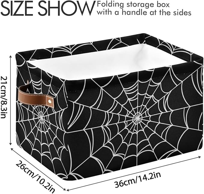 Storage Basket Storage Bins Organizer Bag Collapsible Closet Shelf Baskets Cube with handle for Baby Cloth Pet Toy Book 14.2×10.2×8.3 IN