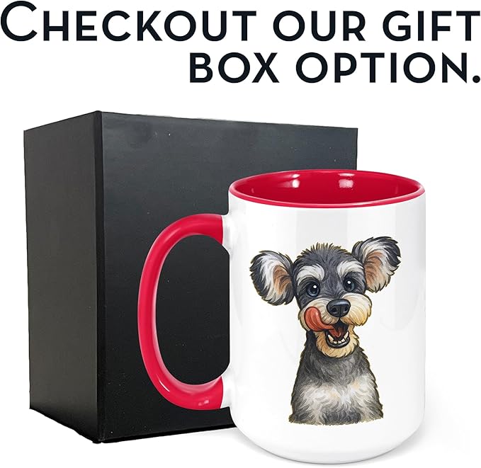 Personalized Coffee Mug, Custom Photo Caricature Gift, Funny Customized Coffee Gift for Men & Women, Custom Mugs with Pictures, Red 15oz Customized Ceramic Tea Cup