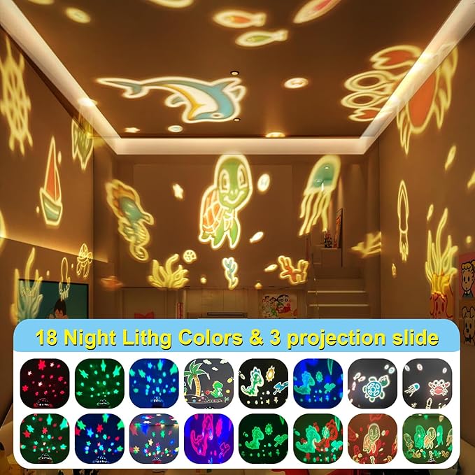 Dinosaur Toys for 3-10 Year old Boys,7-in-1 Kids Night Light Projector with 3 Films 93 Effects, Remote, Timer, 360° Rotation, Birthday Christmas Xmas Gifts Stocking Stuffers for Kids Age 3 4 5 6