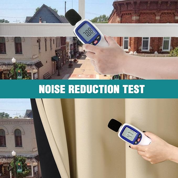 ChrisDowa 100% Blackout Curtains for Bedroom with Black Liner, 2 Thick Layers Total Blackout Thermal Insulated Grommet Window Curtains 2 Panels Set (Beige, 42 x 63 Inch)