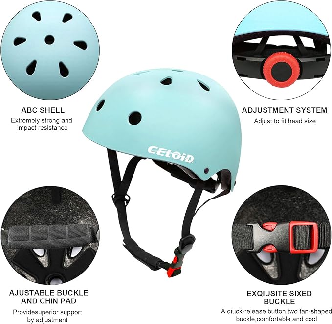 Kids Bike Helmet,Toddler Skateboard Helmets for Ages 2-3-5-8-14 Years Boys Girls，Adjustable Multi-Sport Bicycle Skateboarding Football Roller Skating Scooter Rollerblade Balance Bike Helmet
