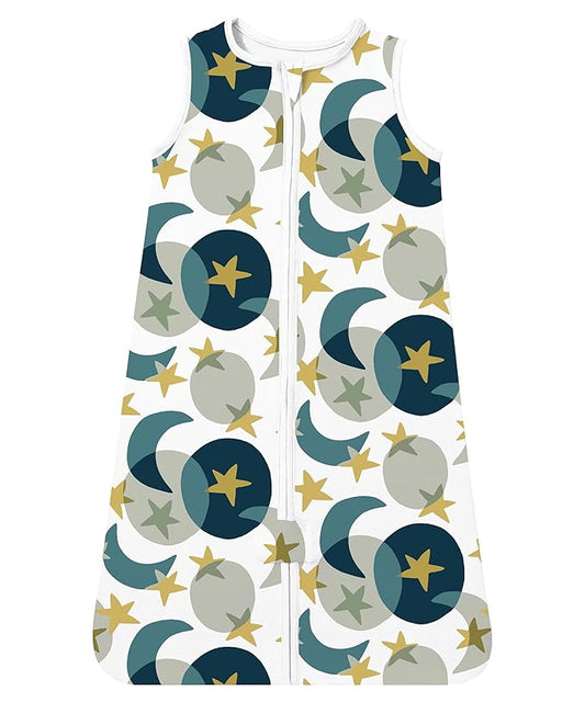 TotAha Toddler Sleep Sack 2T-3T-4T, 0.5 TOG Summer Light Star Sleeping Sacks, Soft Wearable Blanket Baby Sleep Bag with 2-way Zipper, X-Large